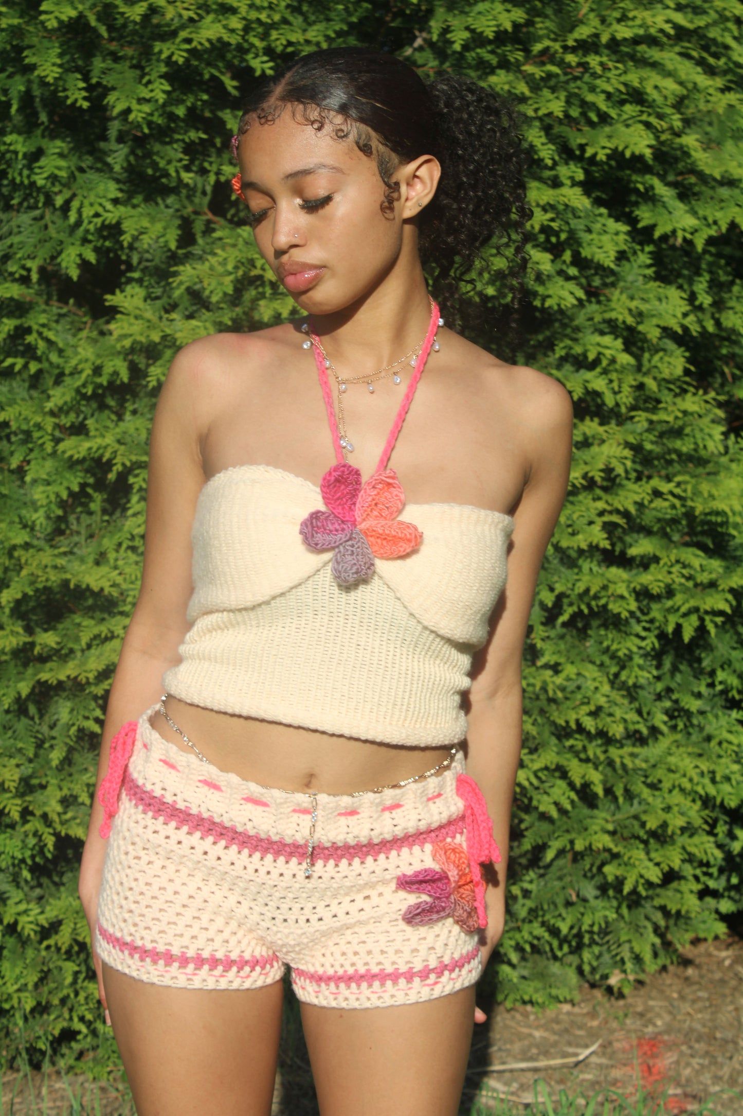 Knit Flower Top