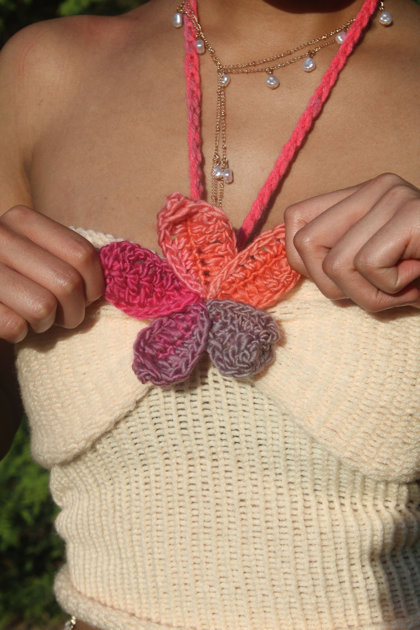 Knit Flower Top