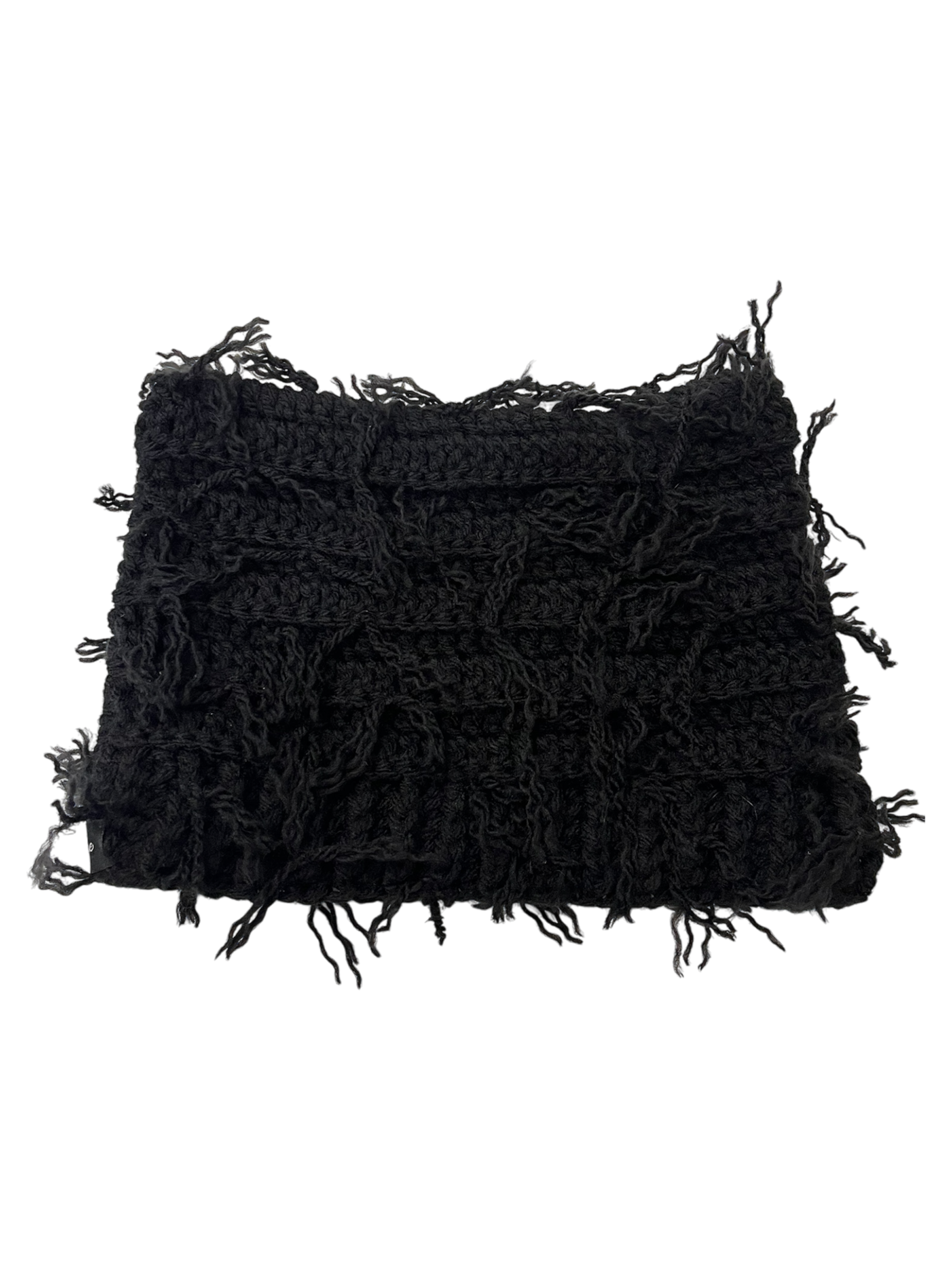 Gorro de punto con diseño de gato desgastado