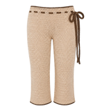 Beige Scrunch Capri