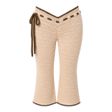 Beige Scrunch Capri