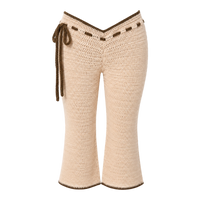 Beige Scrunch Capri