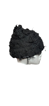 Gorro de punto con diseño de gato desgastado