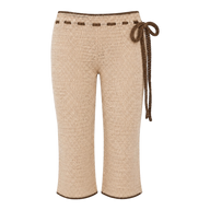 Beige Scrunch Capri